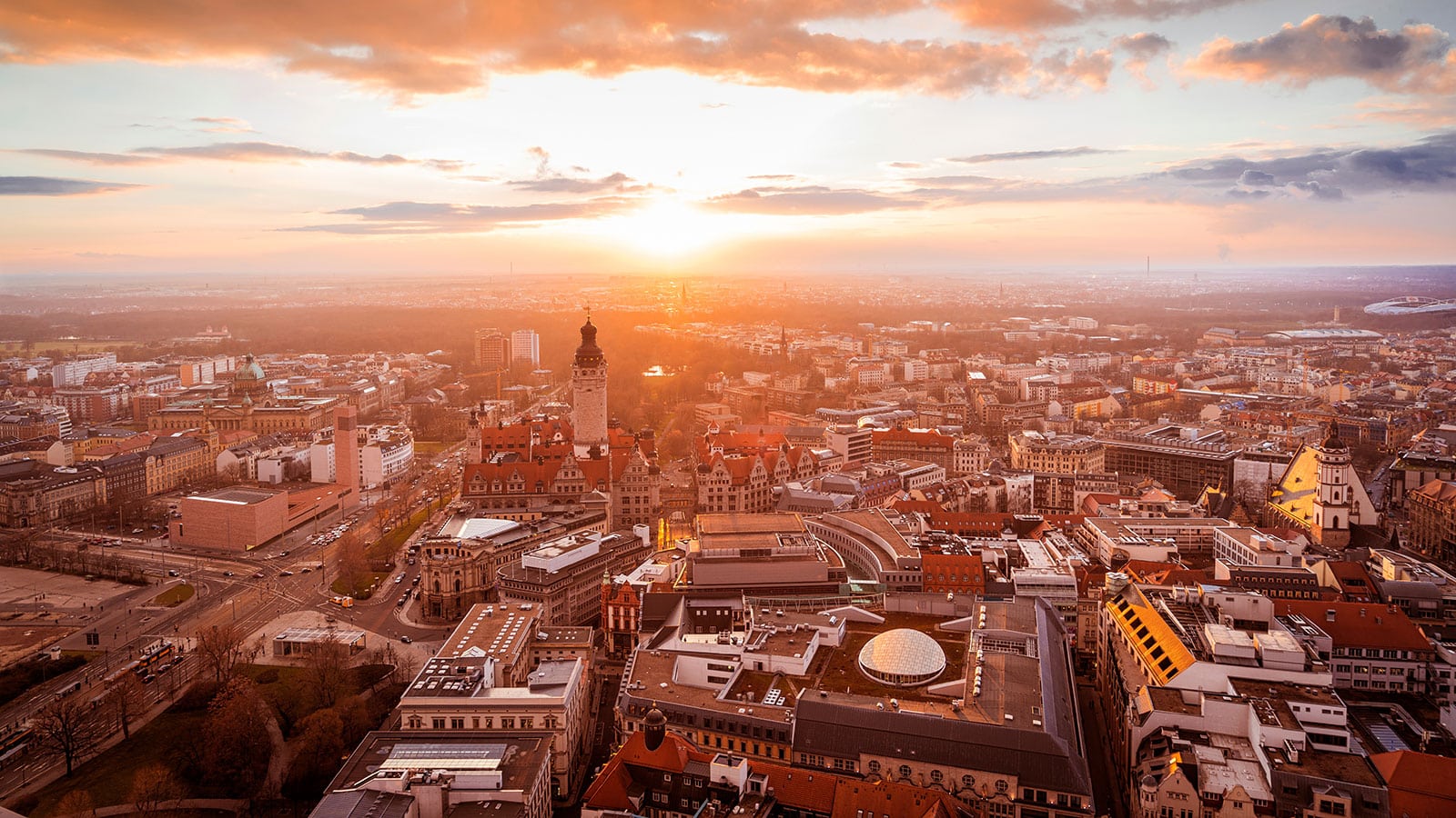 Die Stadt Leipzig von oben